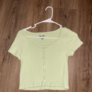 Brandy Light Green Button Shirt